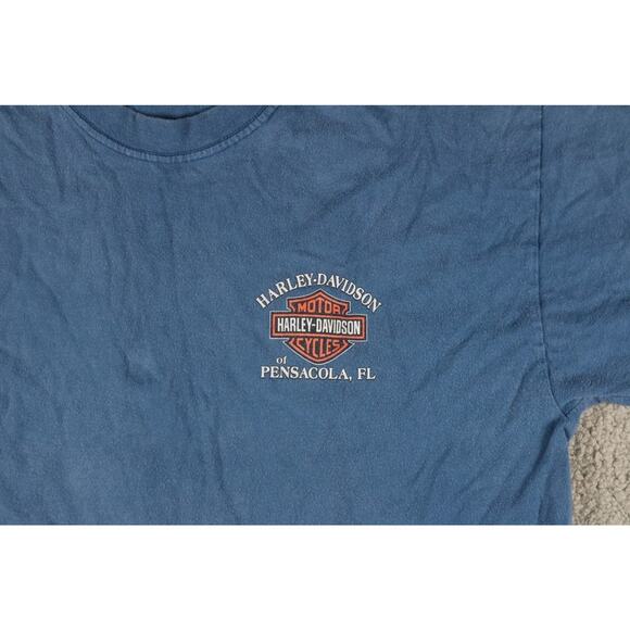 Harley Davidson T-Shirt L Pensacola Florida Vintage Hanes Beefy USA - Picture 4 of 9